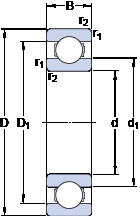 ตลับลูกปืน D/W SRI-1038 SKF