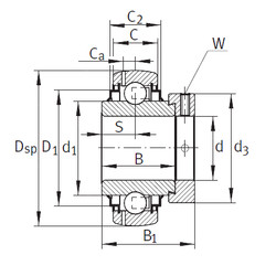 ตลับลูกปืน GE90-KRR-B-FA164 INA