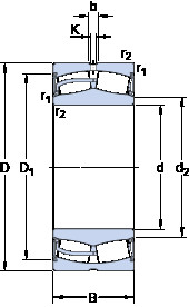 ตลับลูกปืน 23036-2CS5/VT143 SKF