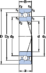 ตลับลูกปืน 7020 ACB/P4A SKF