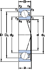 ตลับลูกปืน 71917 CE/P4A SKF