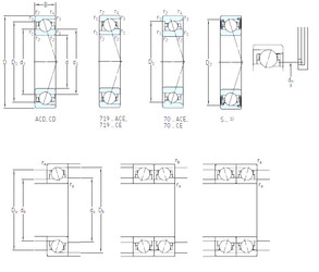 ตลับลูกปืน S71916 CD/P4A SKF