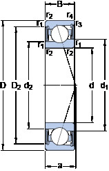 ตลับลูกปืน S71905 CE/HCP4A SKF