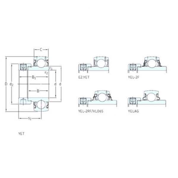 ตลับลูกปืน YET206-104 SKF #1 image