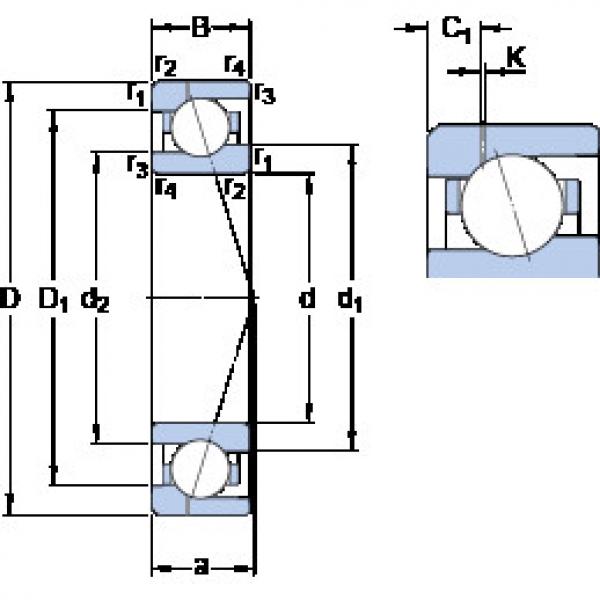 ตลับลูกปืน 71924 ACE/HCP4AH1 SKF #1 image